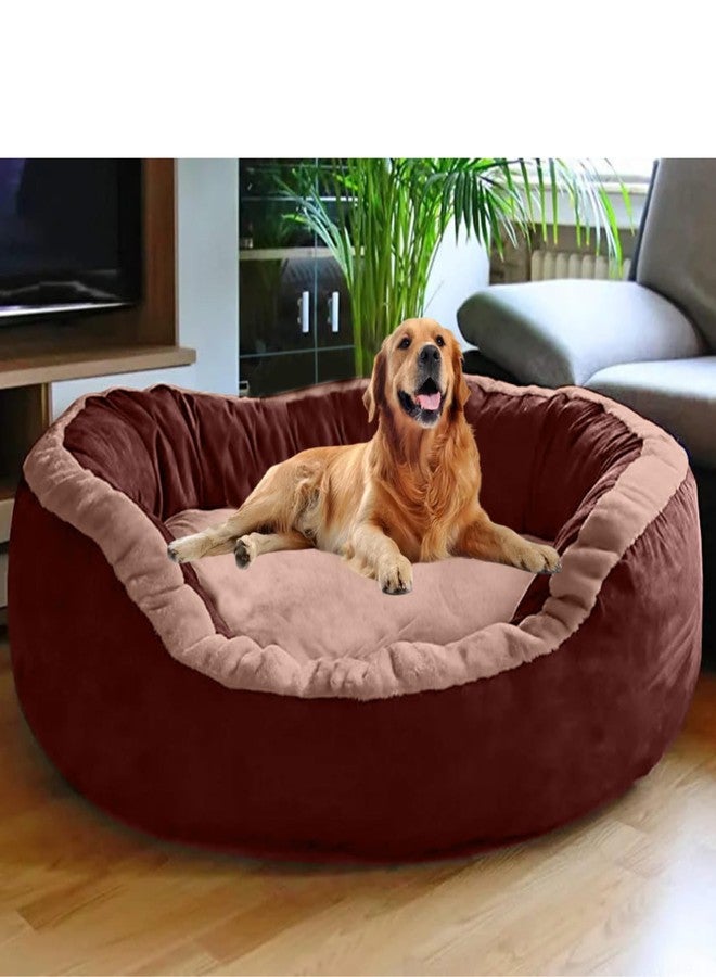 DRILLY Premium Fur XXXL Dog Bed for Extra Large Dogs Washable-Orthopedic Big Dog Beds | Big Breed | | Giant Human Dog Bed (3XL) - Image 1